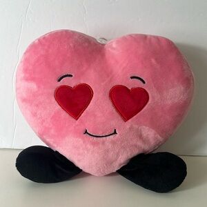 American Greetings Pink Heart Plush Stuffed Plush Heart Eyes Legs Adorable